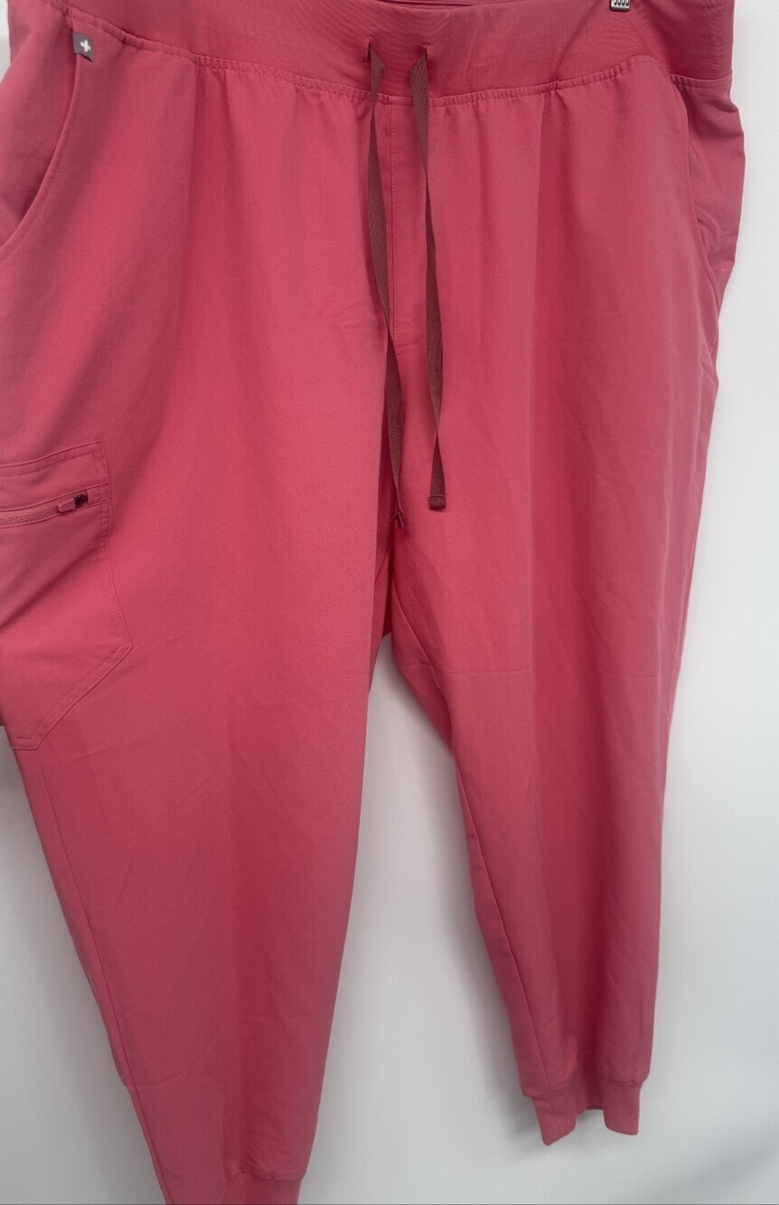 Figs scrub pants high waisted zamora women pink size 5xl